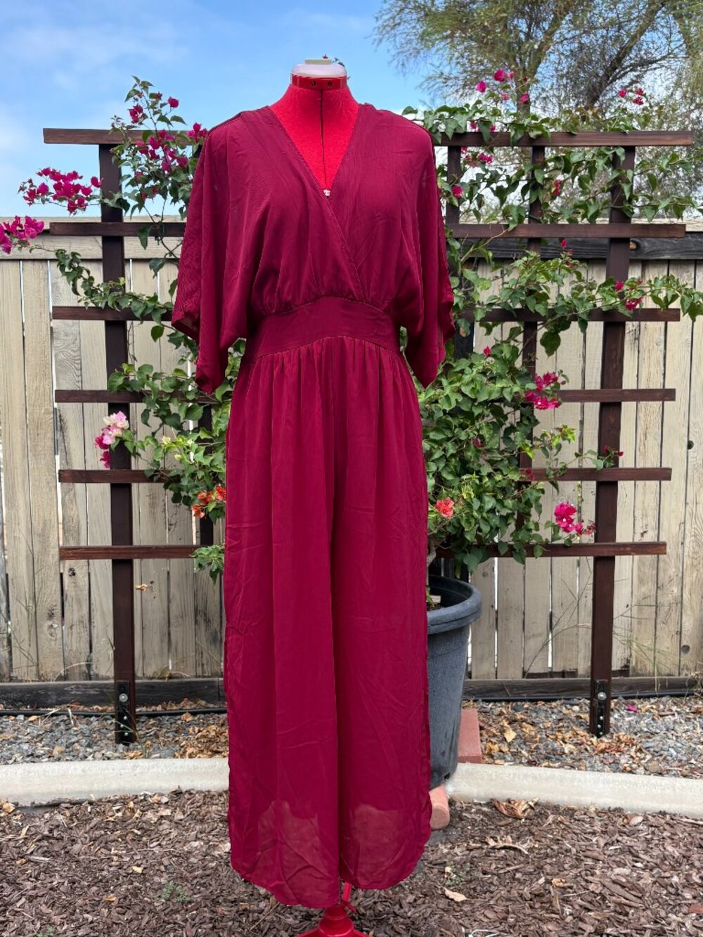 NWOT Red Low Cut Jumpsuit